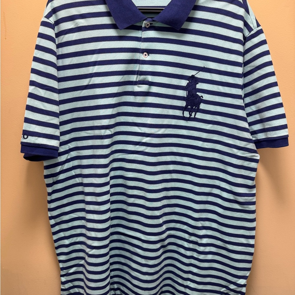 ***Pre-Loved*** Polo by Ralph Lauren Men's Blue Striped Shirt